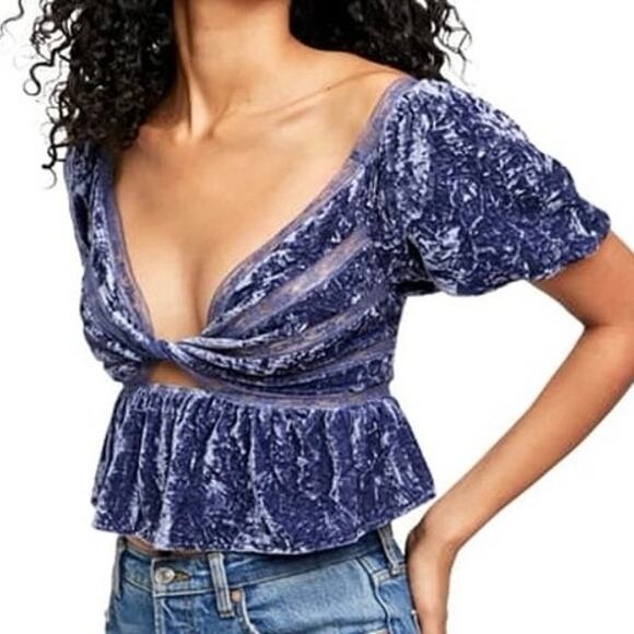 Free People Tops - Free People Yours Truly Velvet Top | Medium | MSRP $128